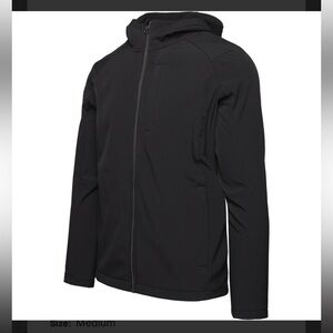 Pulse Cyclone 2 Hooded Softshell Jacket Youth M black full zip outdoor hiking